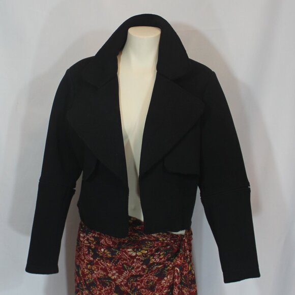 Sosken Studios GOBIN - Neoprene Short Jacket Black open front women's Size 3 - Picture 6 of 9